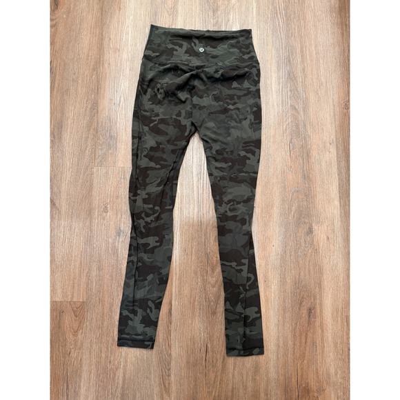 Lululemon Align High Rise Leggings Camo Green Black Women's Activewear Size 6 - Picture 1 of 6